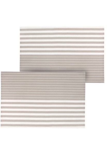 Lugar  Americano Trama Design Listrado Taupe Copa&Cia