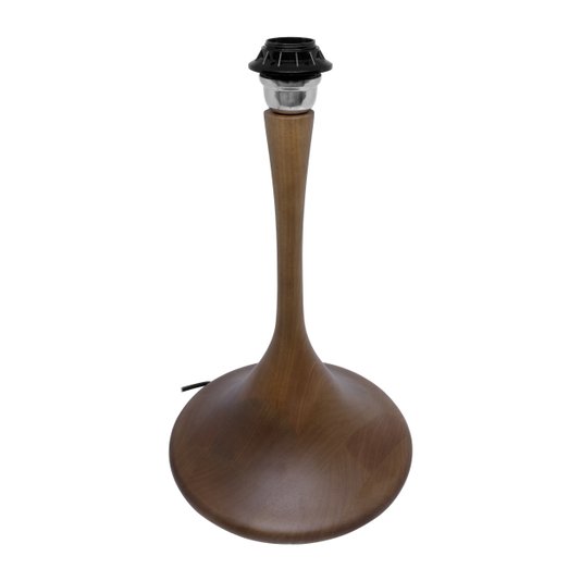 Luminária de Mesa com Tingimento Nogueira e Cupula Frida Rosa Maria 64 cm