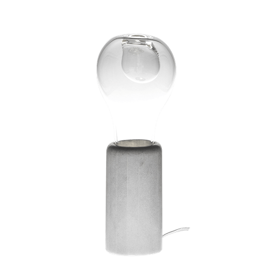 Luminária Gota Mármore Pinta Cinza Carol Gay 19 x 40 cm