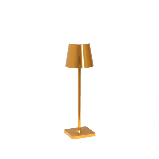 Luminária Recarregável Poldina Micro Zafferano Itália Ouro Brilho