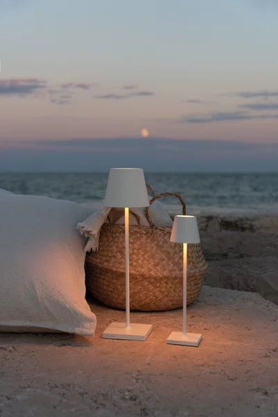 Luminária Recarregável Poldina Pro Zafferano Itália Areia