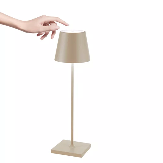 Luminária Recarregável Poldina Pro Zafferano Itália Areia