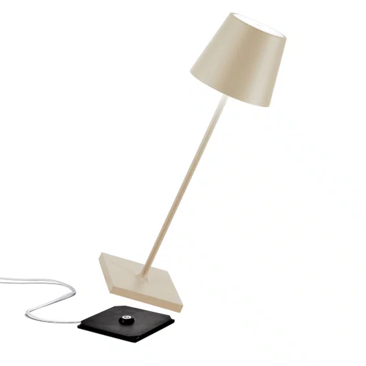Luminária Recarregável Poldina Pro Zafferano Itália Areia