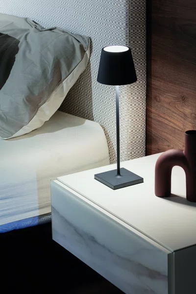 Luminária Recarregável Poldina Pro Zafferano Itália Cinza