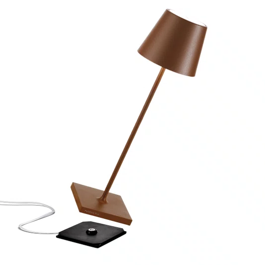 Luminária Recarregável Poldina Pro Zafferano Itália Corten