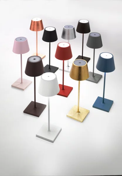 Luminária Recarregável Poldina Pro Zafferano Itália Corten