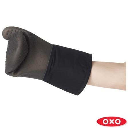 Luva de Silicone OXO Preta e Cinza 33 cm