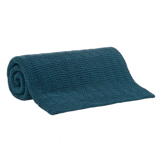 Manta Aretha Tricot Buddemeyer Luxus Verde Escuro 1,25X1,90CM