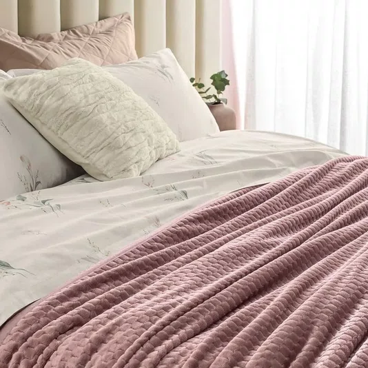 Manta Casal Oliver Karsten 1,80x2,30 Mauve