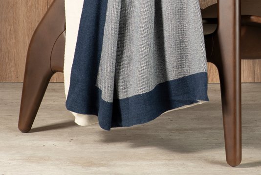 Manta de Tricô Aprica Trussardi Azul Navy 1,25m x 1,50m