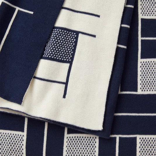 Manta em Tricô K Weave Kenzo Home Marinho 130 x 170 cm