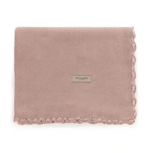 Manta Giovanella Tricot Infantil Trussardi Rose 1,25 x 1,50 m