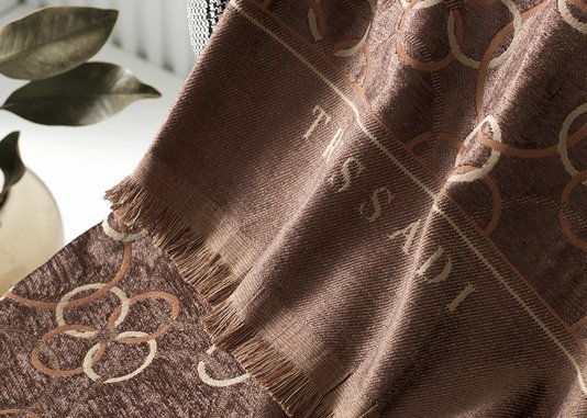 Manta Magna Cioccolato Trussardi 1,40X1,80