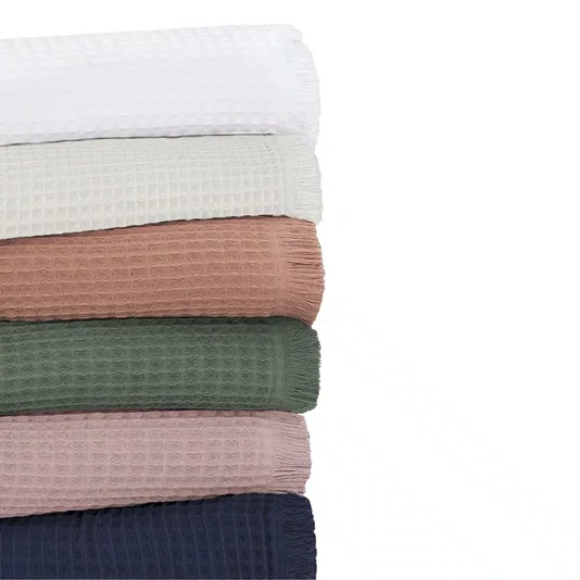 Manta Piquet III Algodão Buddemeyer Luxus Rosa Claro 150cm x 200cm