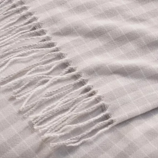 Manta Rione Trussardi Branco/Cinza 1,25 x 1,50 m