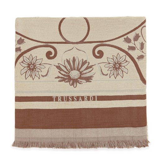 Manta Terlano Trussardi Bege/Marrom 1,40 x 1,80 m