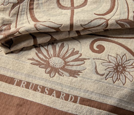 Manta Terlano Trussardi Bege/Marrom 1,40 x 1,80 m