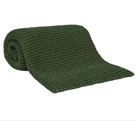 Manta Tricot Piemonte Buddemeyer Luxus Verde Floresta 1,30 x 1,70 m