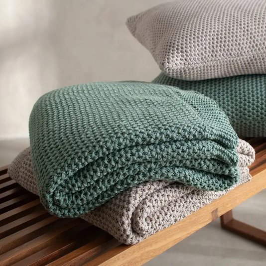 Manta Tricot Yves Buddemeyer Verde 1,25 x 1,50 m