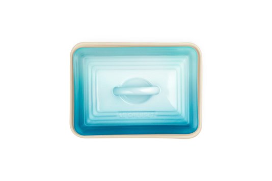 Manteigueira Le Creuset Azul Caribe 16x12cm