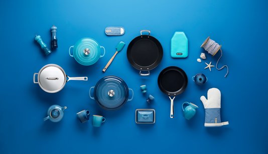 Manteigueira Le Creuset Azul Caribe 16x12cm