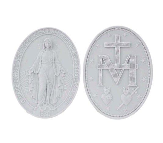Medalha Dupla N.Senhora Das Graças sem Suporte Vigore Art Decor 15cm