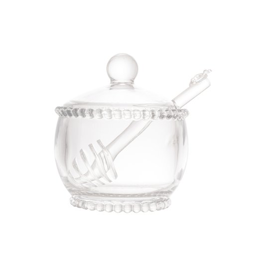 Pote Para Mel Cristal Com Colher Wolff