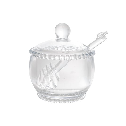 Pote Para Mel Cristal Com Colher Wolff