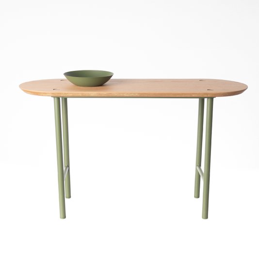 Mesa Lateral Alta Verso Verde Militar Iludi Design 40 cm