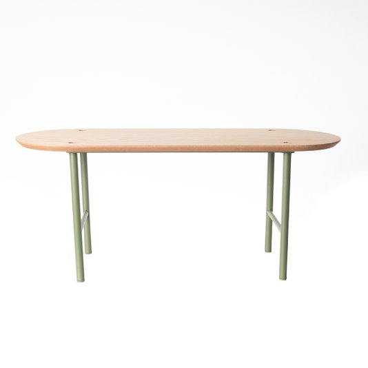 Mesa Lateral Baixa Verso Verde Militar Iludi Design 35 cm