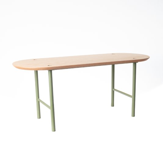 Mesa Lateral Baixa Verso Verde Militar Iludi Design 35 cm