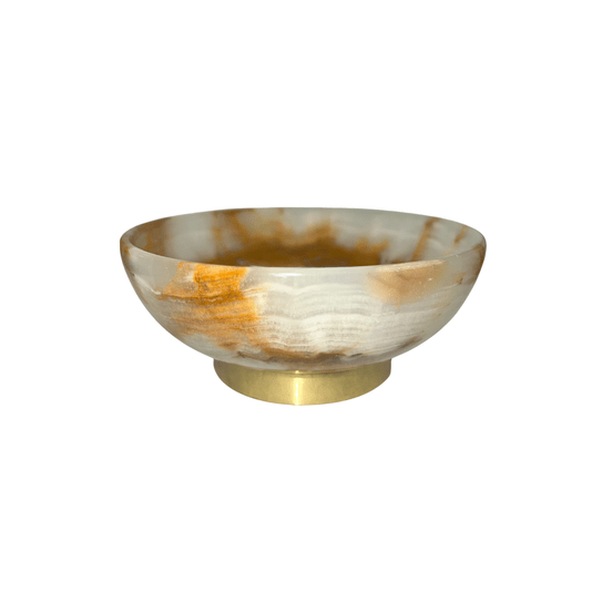 Mini Bowl Suporte de Latão Home Wish Onix 11cm
