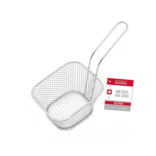 Mini Cesto Para Servir Haüskraft Ricaelle Prata 10,5cm