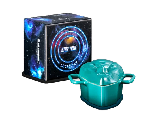 Mini Cocotte Balok Star Trek Pearlized Le Creuset Bleu Riviera