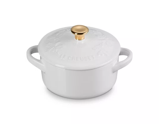 Mini Cocotte Holly Le Creuset Branco 10cm