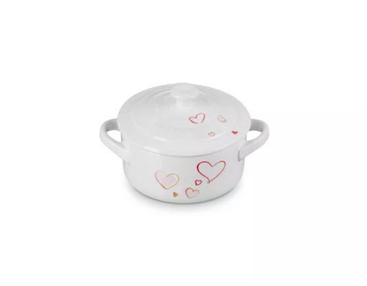 Mini Cocotte Mon Coeur Le Creuset Branco 250 ml