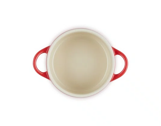Mini Cocotte Pegador Coração Dourado Le Creuset Vermelho 250 ml