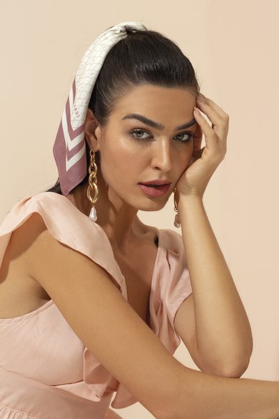 Mini Lenco Rigore 100% Viscose Trussardi 49X49cm 