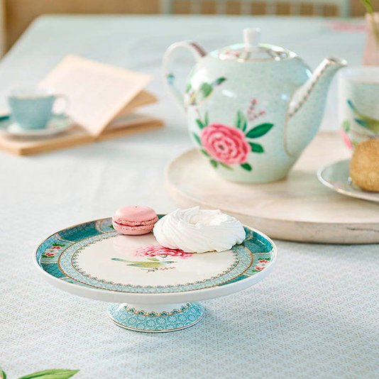 Mini Prato Para Bolo Blushing Birds Pip Studio Azul 21 cm