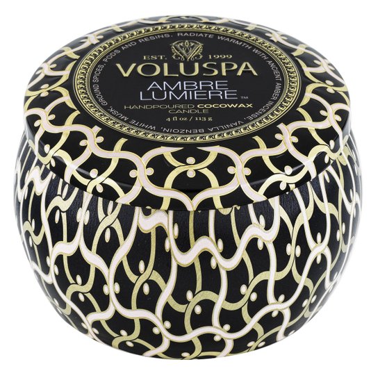 Mini Vela Lata Ambre Lumiere Voluspa 25 Horas
