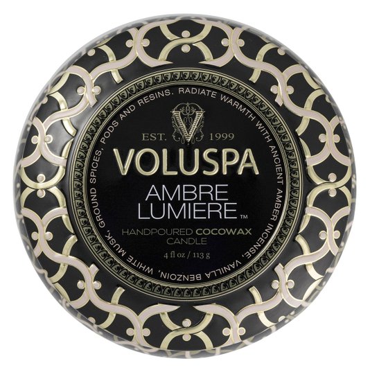 Mini Vela Lata Ambre Lumiere Voluspa 25 Horas