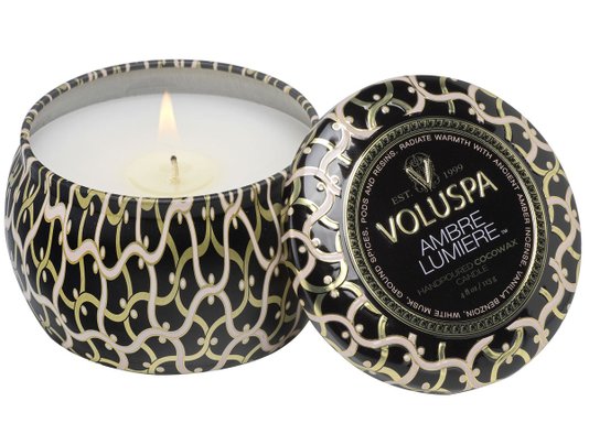 Mini Vela Lata Ambre Lumiere Voluspa 25 Horas