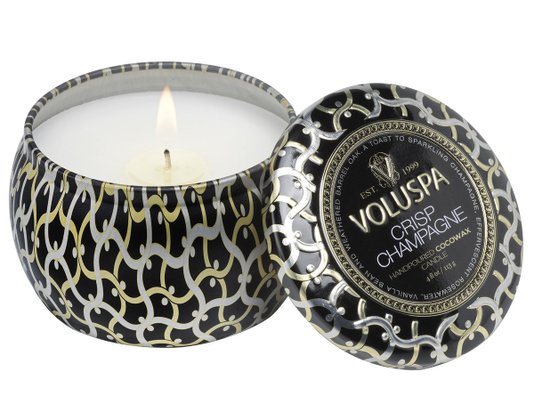 Mini Vela Lata Crisp Champagne Voluspa 25 Horas