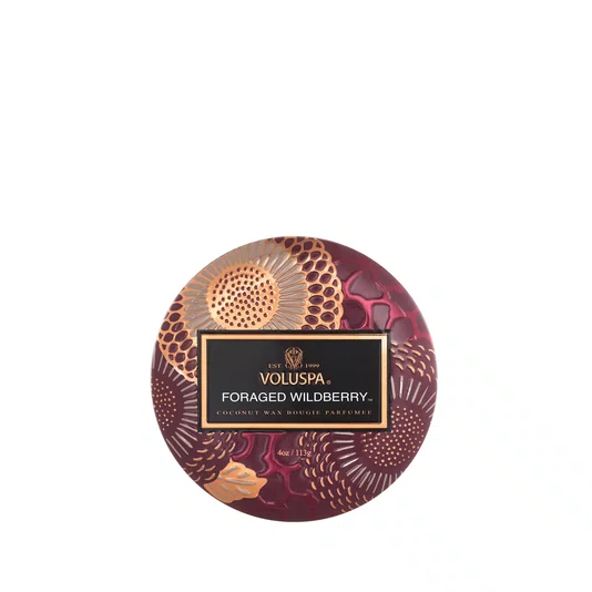 Mini Vela Lata Foraged Wildberry Voluspa 25 Horas