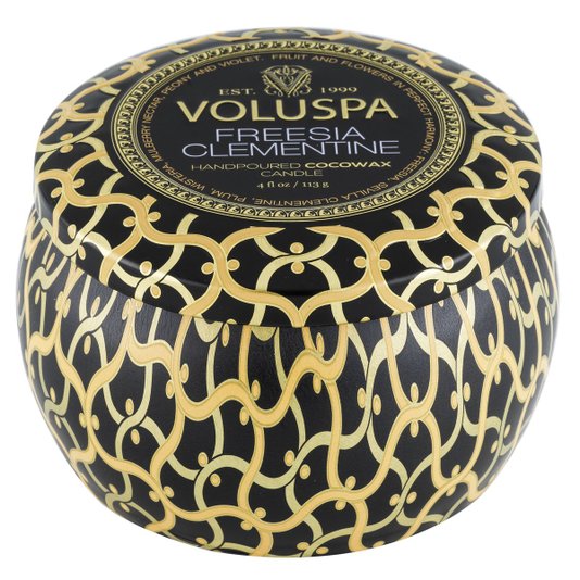 Mini Vela Lata Freesia Clementine Voluspa 25 Horas