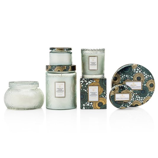 Mini Vela Lata Relevo French Cade Lavender Voluspa 25 Horas