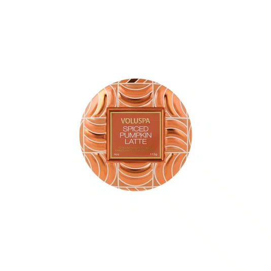 Mini Vela Lata Spiced Pumpkin Latte Voluspa 25 Horas
