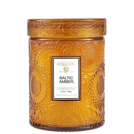 Mini Vela Pote Vidro Baltic Amber Voluspa 50 Horas