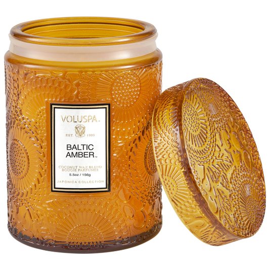 Mini Vela Pote Vidro Baltic Amber Voluspa 50 Horas