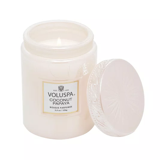 Mini Vela Pote Vidro Coconut Papaya Voluspa 50 Horas